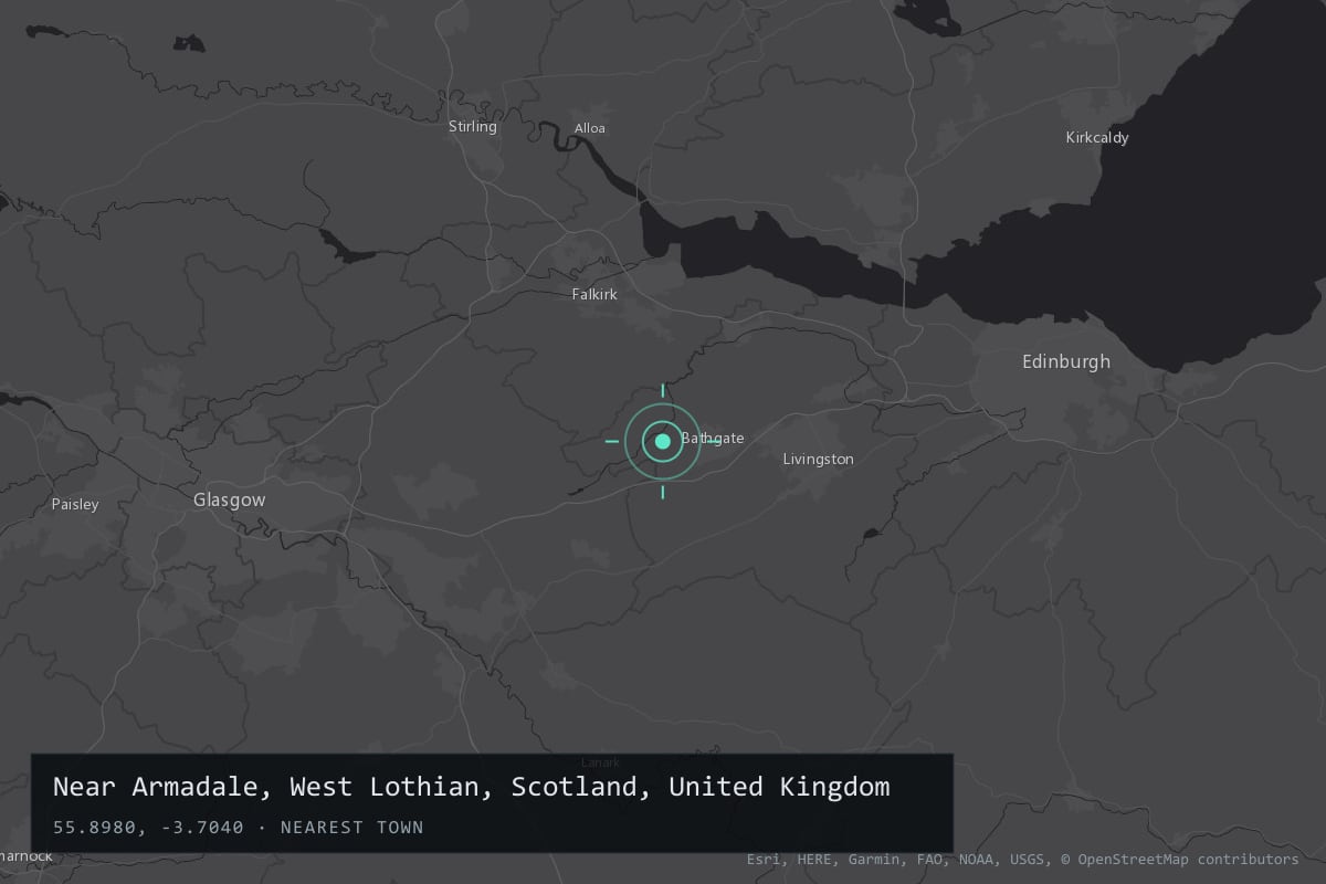 Where it happened: Near Armadale, West Lothian, Scotland, United Kingdom