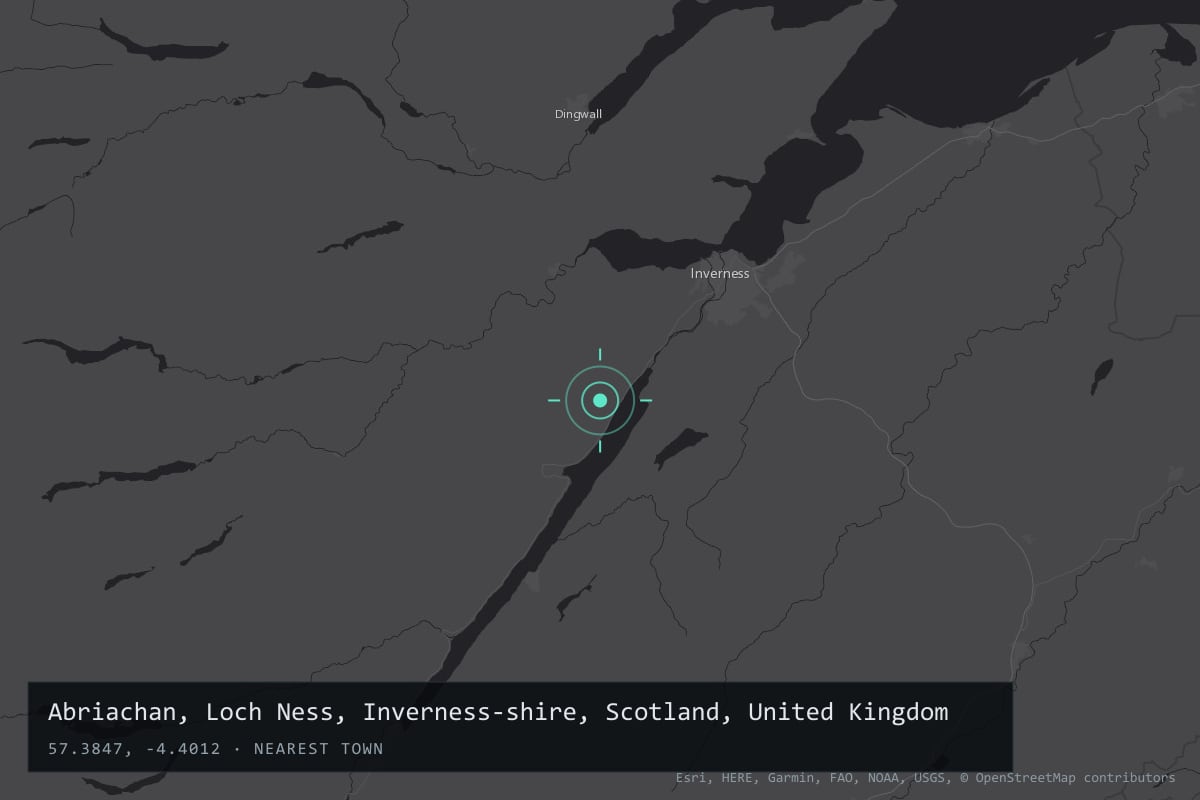 Where it happened: Abriachan, Loch Ness, Inverness-shire, Scotland, United Kingdom