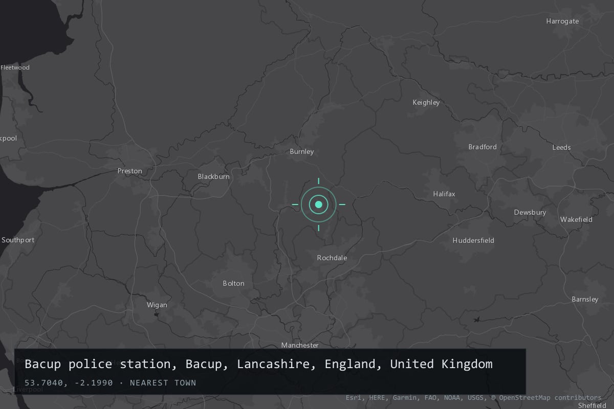 Where it happened: Bacup police station, Bacup, Lancashire, England, United Kingdom