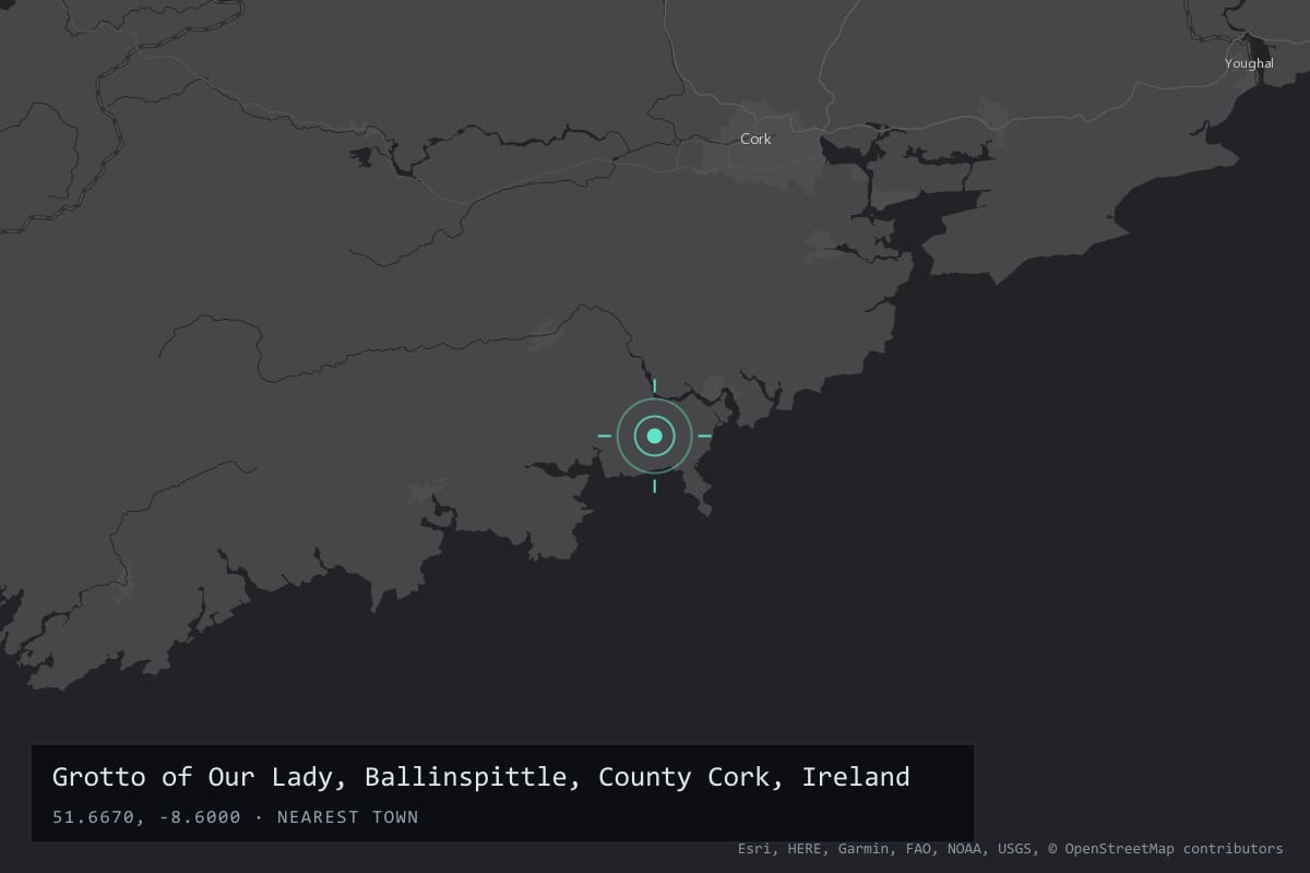 Where it happened: Grotto of Our Lady, Ballinspittle, County Cork, Ireland