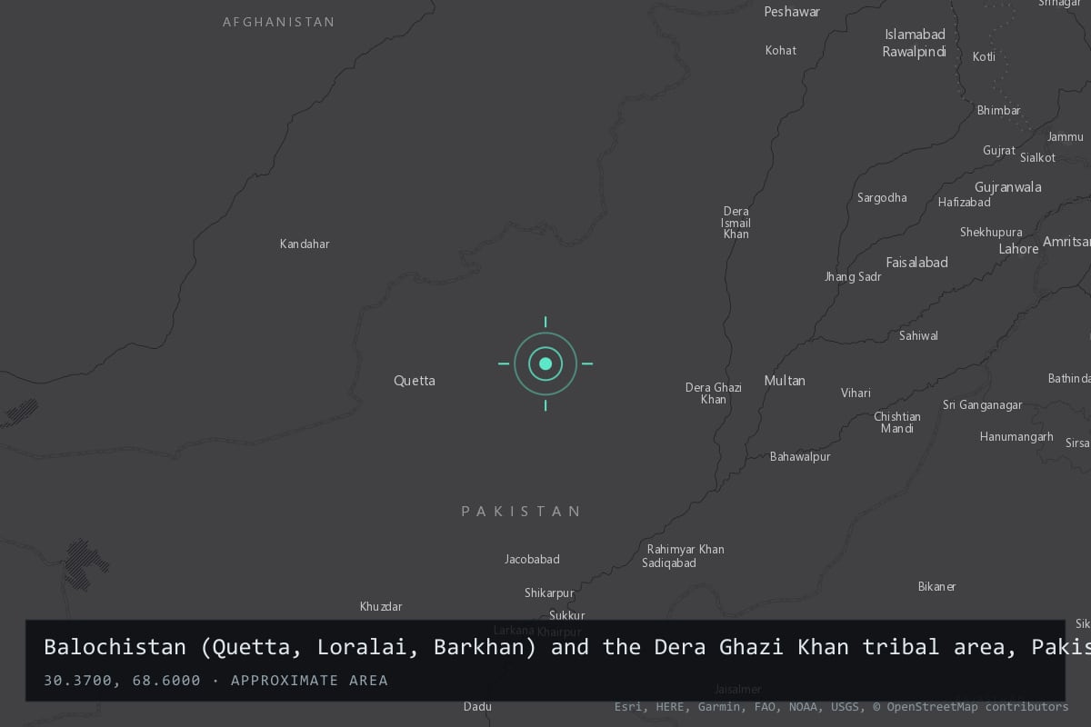 Where it happened: Balochistan (Quetta, Loralai, Barkhan) and the Dera Ghazi Khan tribal area, Pakistan