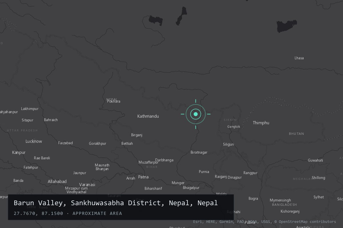 Where it happened: Barun Valley, Sankhuwasabha District, Nepal
