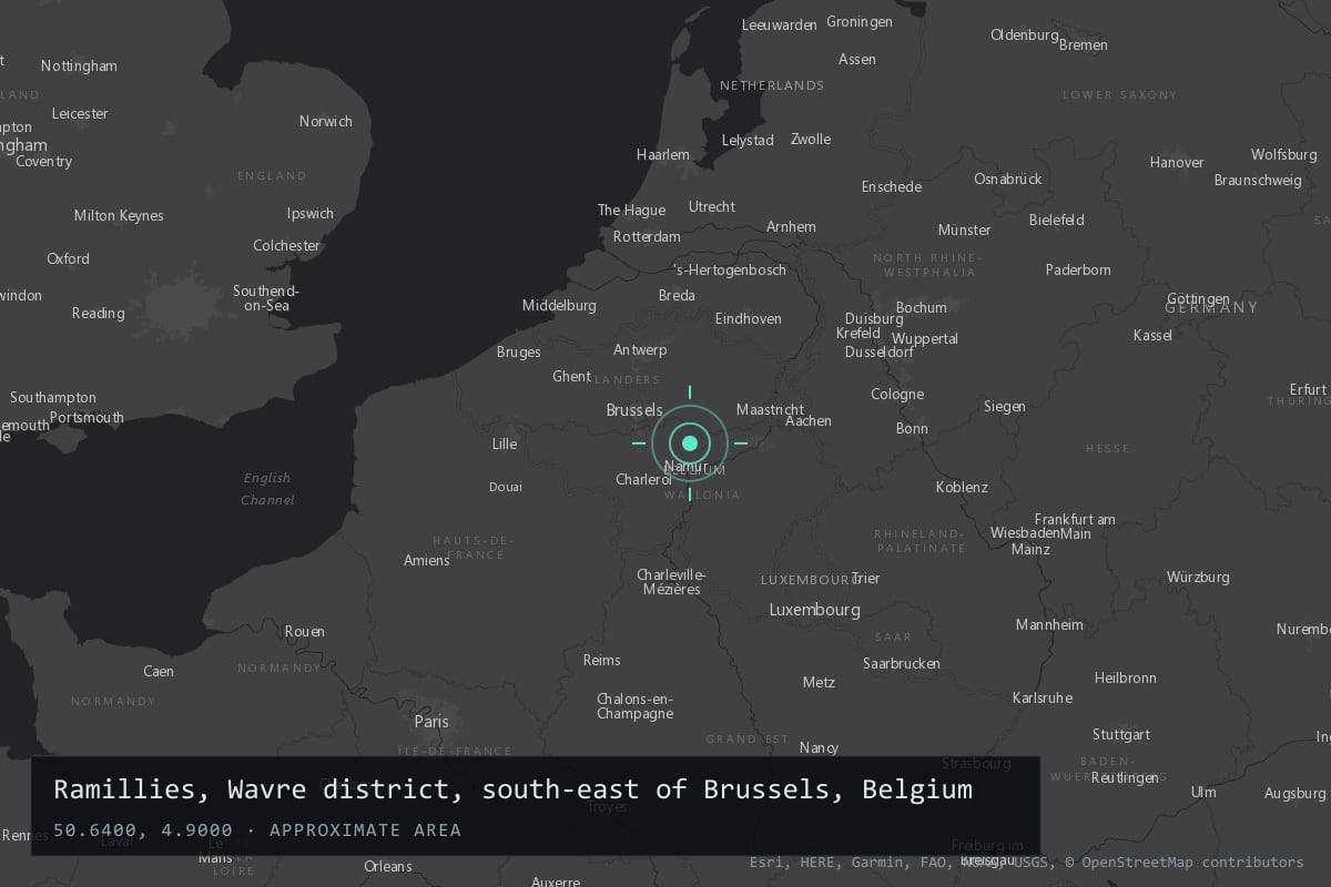 Where it happened: Ramillies, Wavre district, south-east of Brussels, Belgium