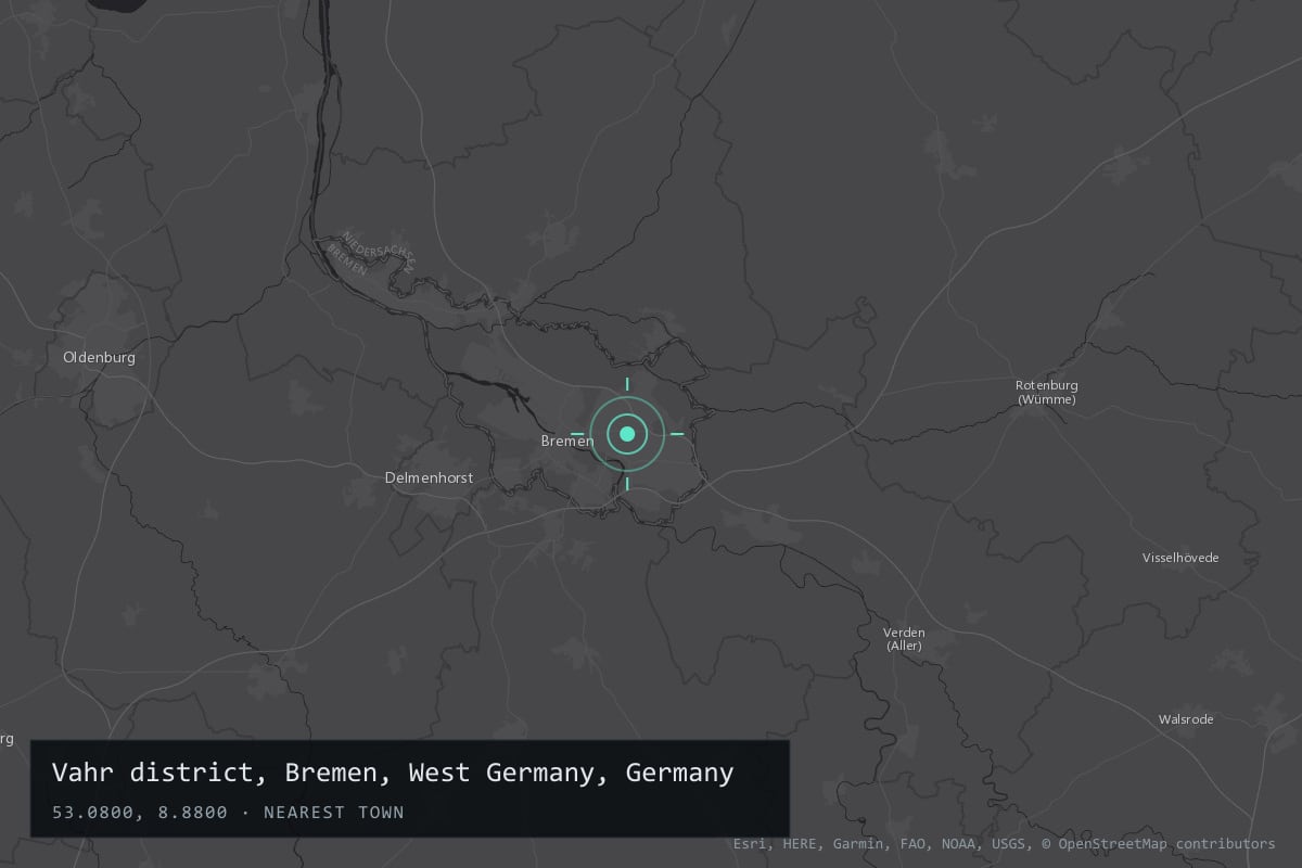 Where it happened: Vahr district, Bremen, West Germany, Germany