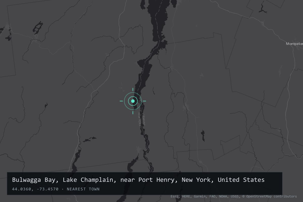 Where it happened: Bulwagga Bay, Lake Champlain, near Port Henry, New York, United States