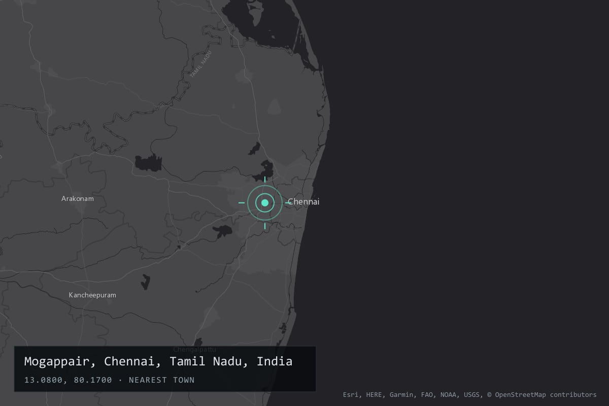Where it happened: Mogappair, Chennai, Tamil Nadu, India