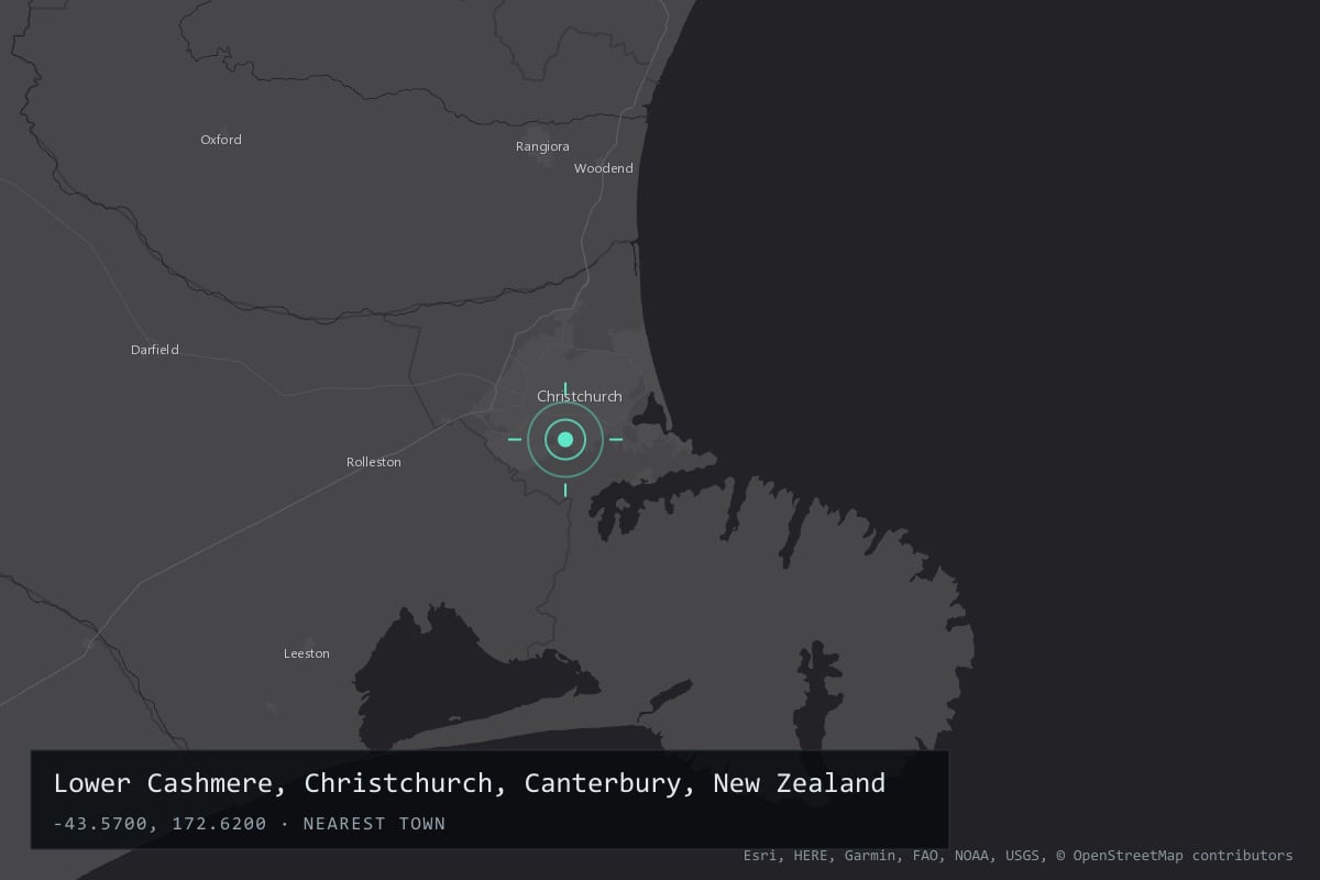 Where it happened: Lower Cashmere, Christchurch, Canterbury, New Zealand