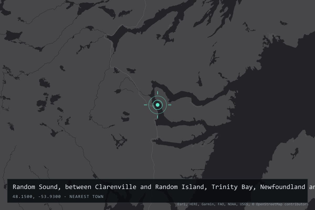 Where it happened: Random Sound, between Clarenville and Random Island, Trinity Bay, Newfoundland and Labrador, Canada