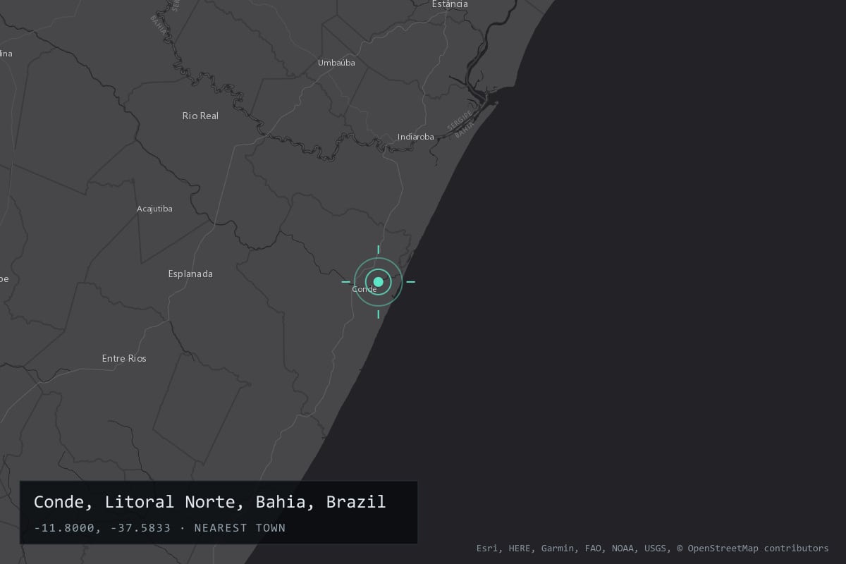 Where it happened: Conde, Litoral Norte, Bahia, Brazil