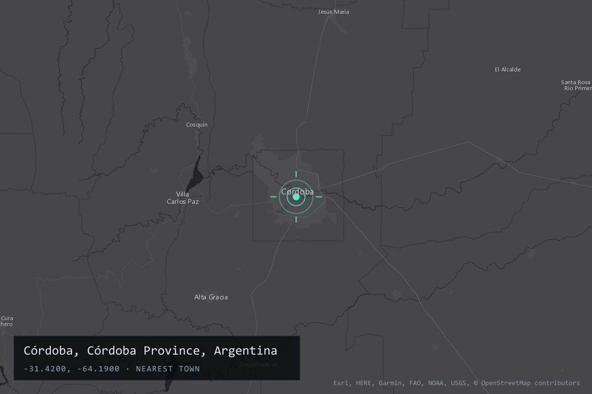 Where it happened: Córdoba, Córdoba Province, Argentina
