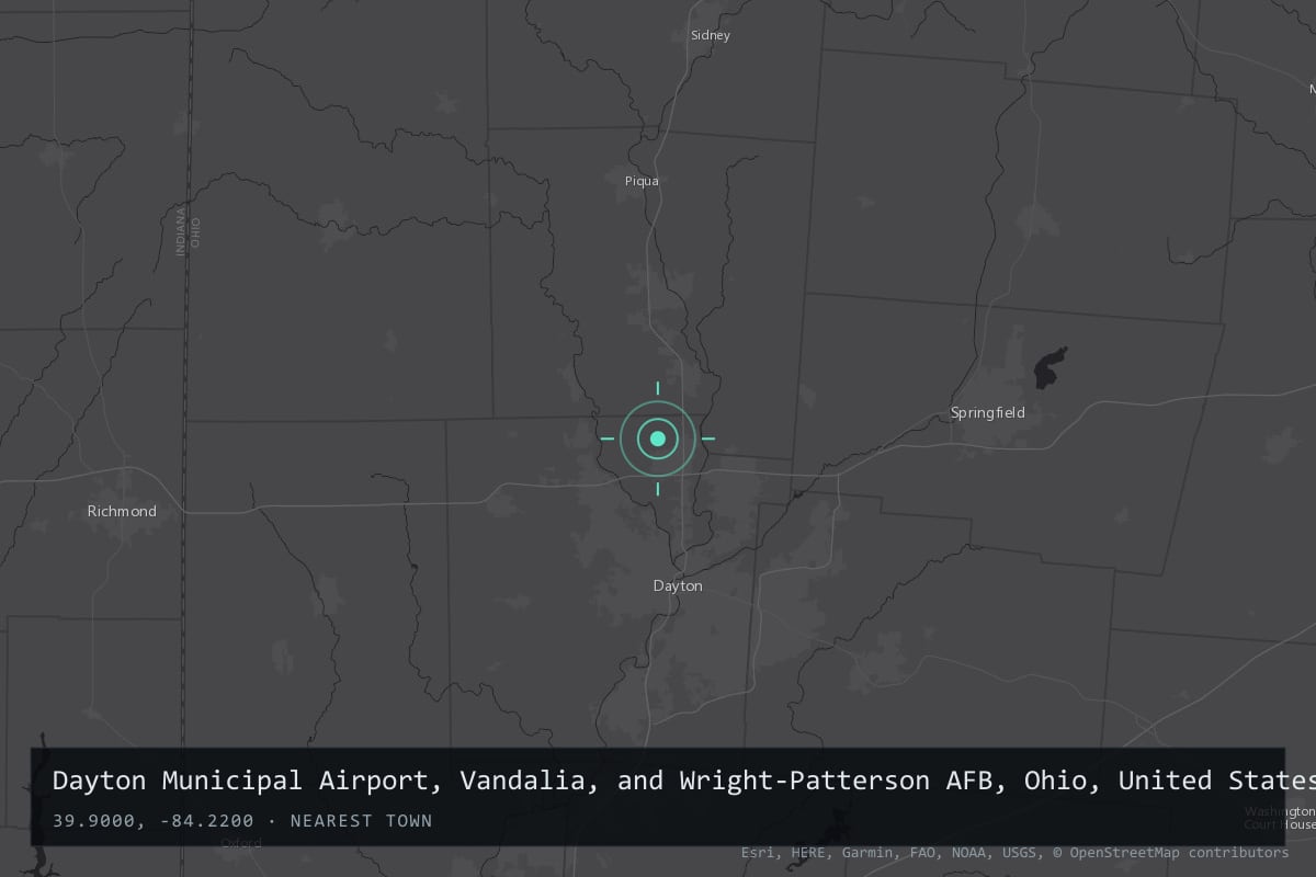 Where it happened: Dayton Municipal Airport, Vandalia, and Wright-Patterson AFB, Ohio, United States
