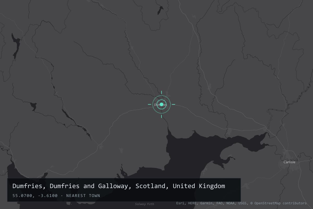 Where it happened: Dumfries, Dumfries and Galloway, Scotland, United Kingdom