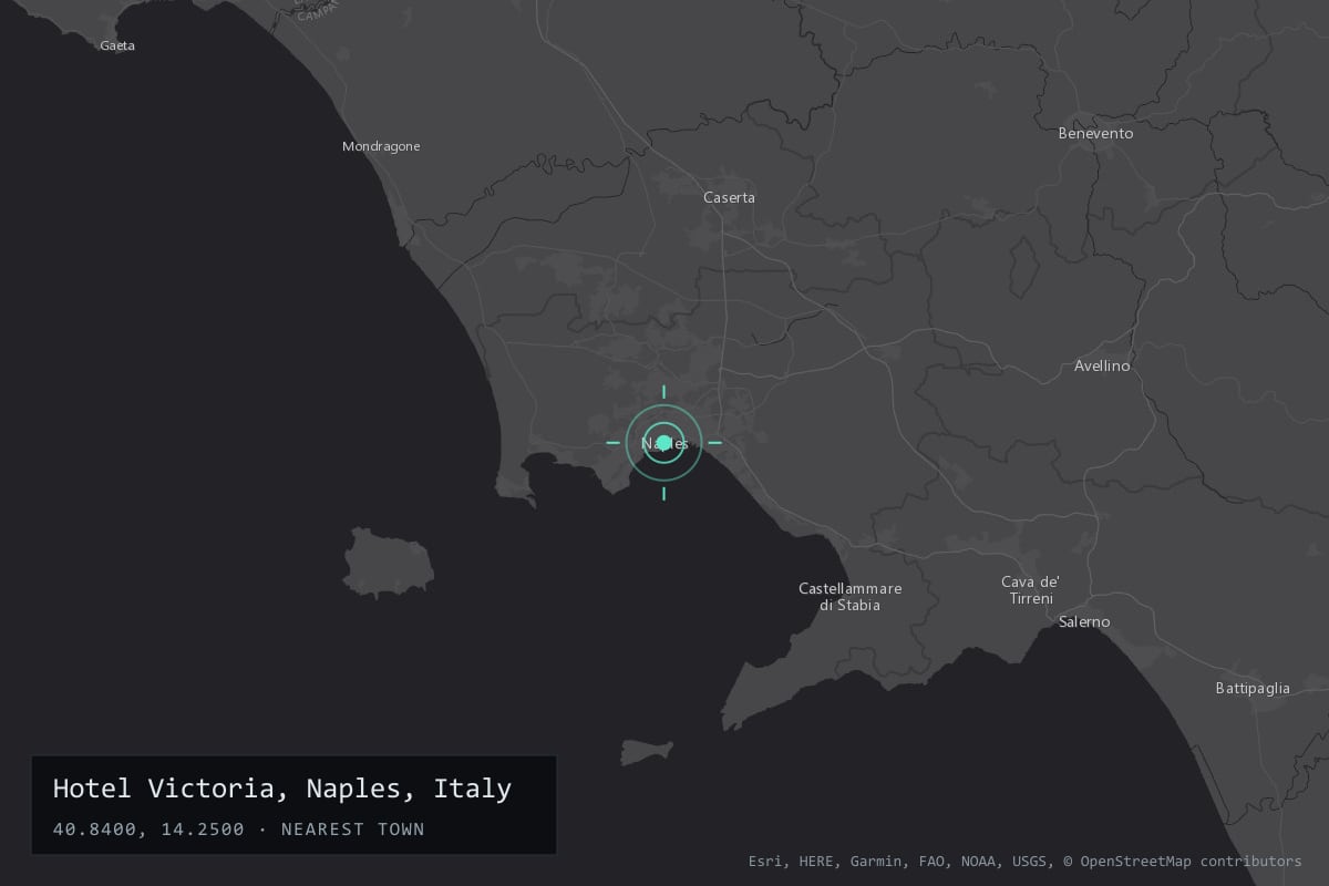 Where it happened: Hotel Victoria, Naples, Italy