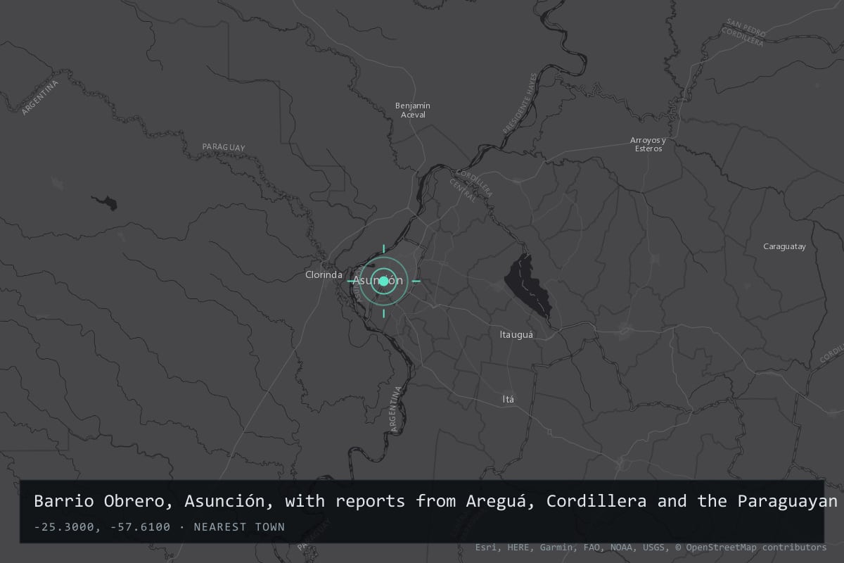 Where it happened: Barrio Obrero, Asunción, with reports from Areguá, Cordillera and the Paraguayan Chaco, Paraguay