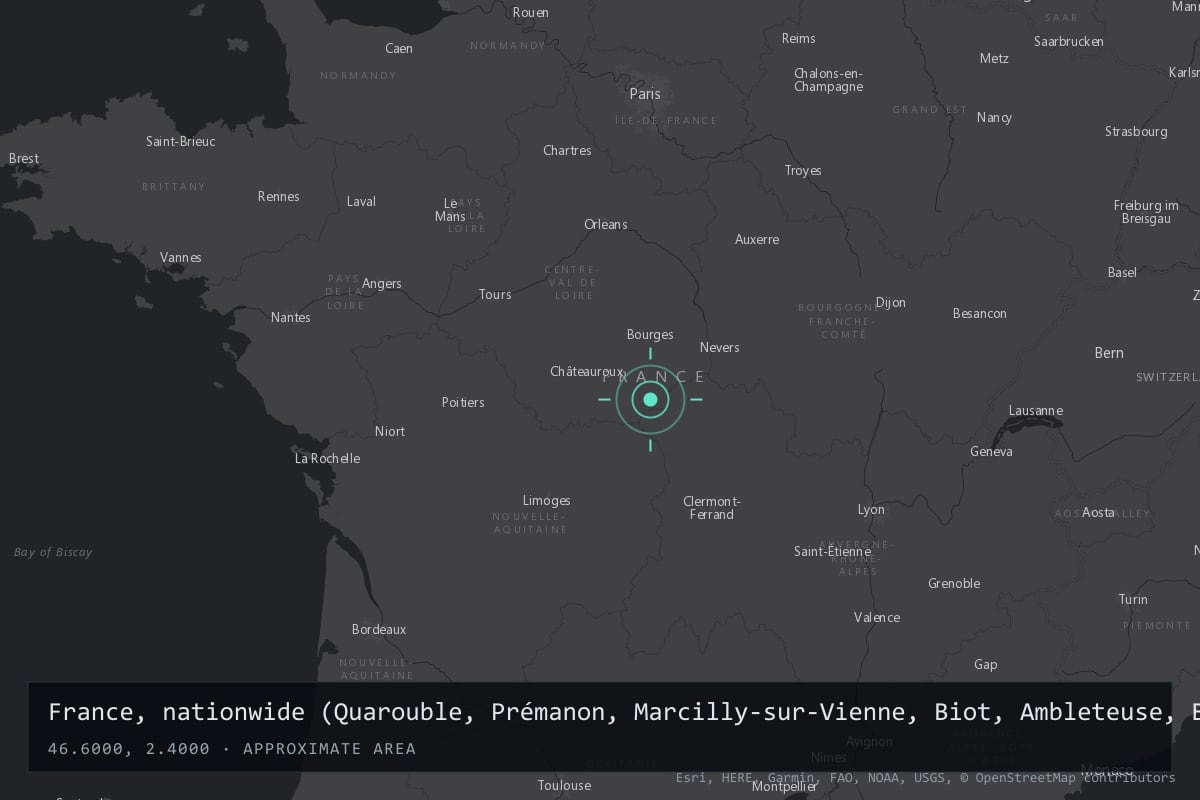 Where it happened: France, nationwide (Quarouble, Prémanon, Marcilly-sur-Vienne, Biot, Ambleteuse, Bélesta and hundreds of other communes)