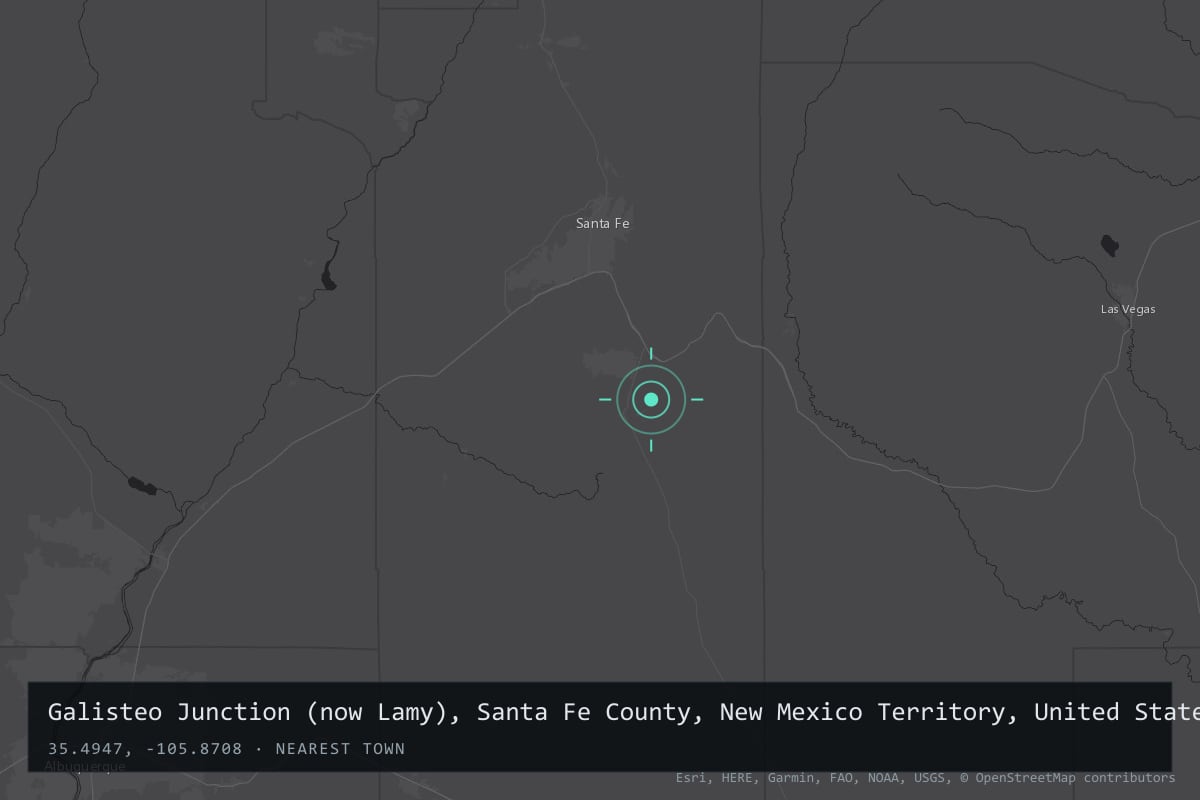 Where it happened: Galisteo Junction (now Lamy), Santa Fe County, New Mexico Territory, United States