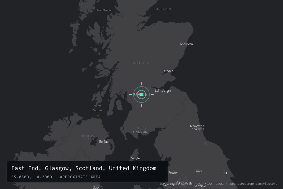 Where it happened: East End, Glasgow, Scotland, United Kingdom