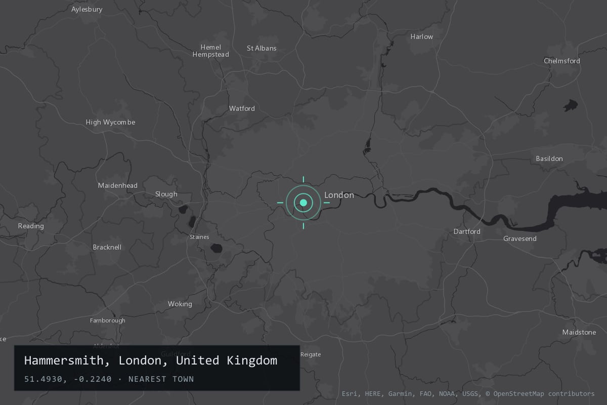 Where it happened: Hammersmith, London, United Kingdom
