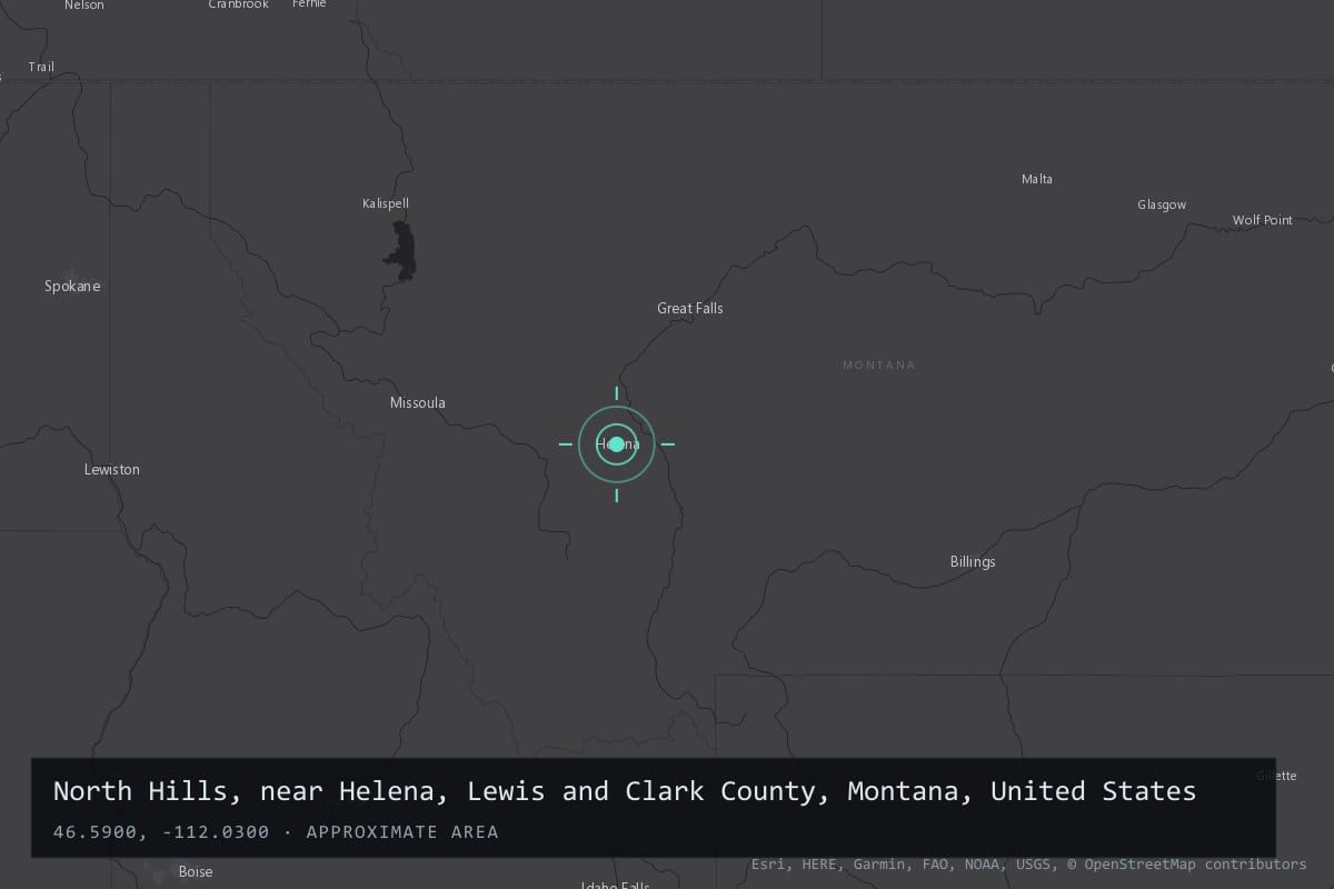 Where it happened: North Hills, near Helena, Lewis and Clark County, Montana, United States