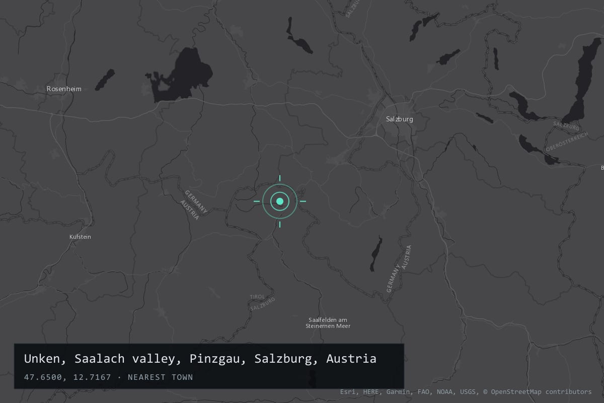 Where it happened: Unken, Saalach valley, Pinzgau, Salzburg, Austria