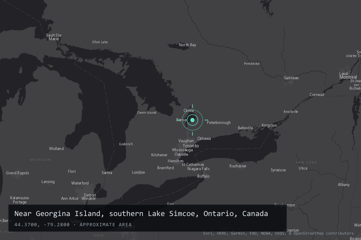 Where it happened: Near Georgina Island, southern Lake Simcoe, Ontario, Canada