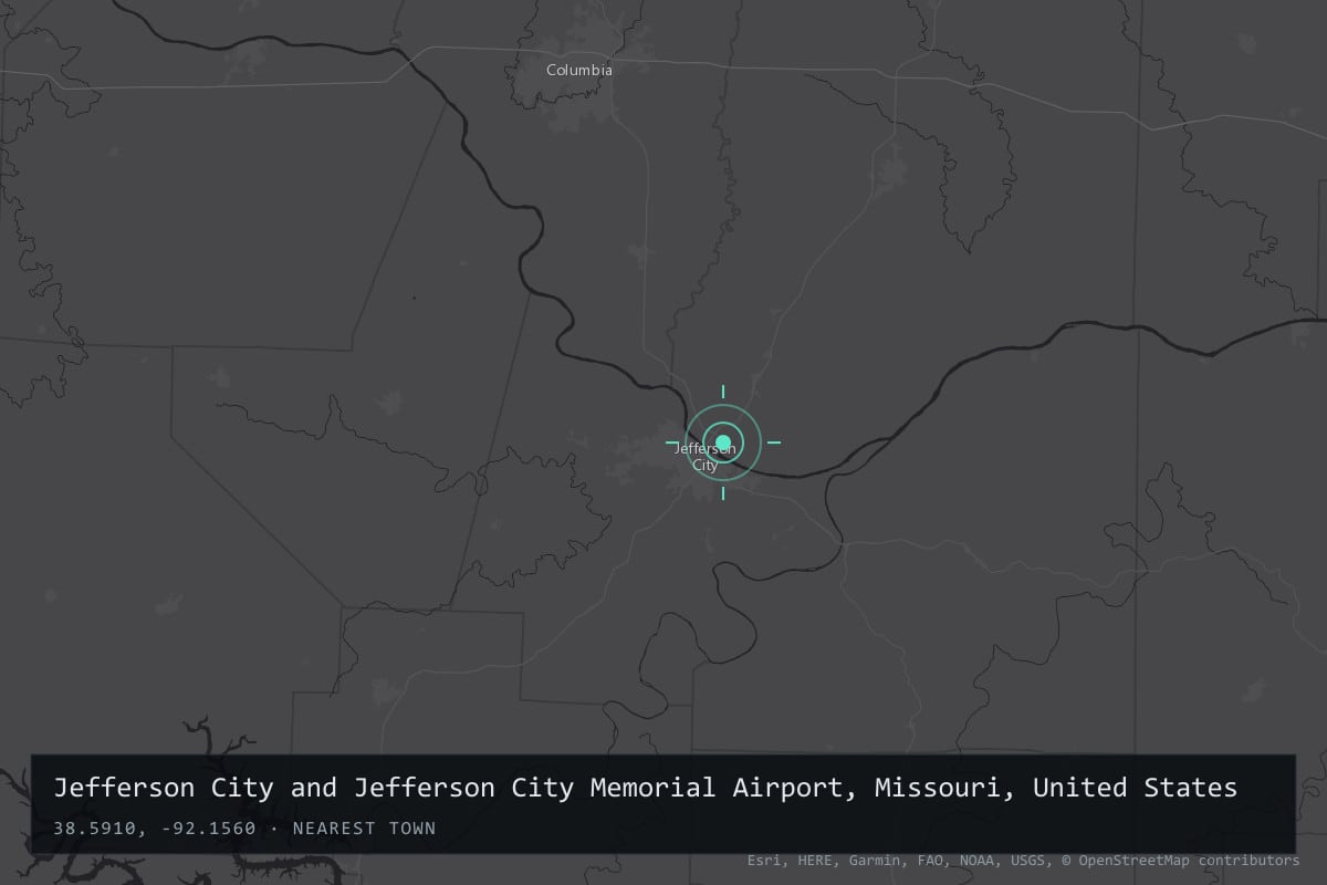 Where it happened: Jefferson City and Jefferson City Memorial Airport, Missouri, United States