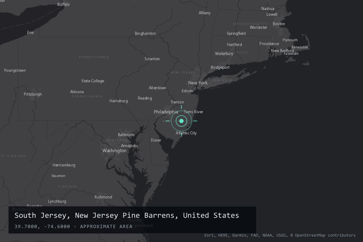 Where it happened: South Jersey, New Jersey Pine Barrens, United States