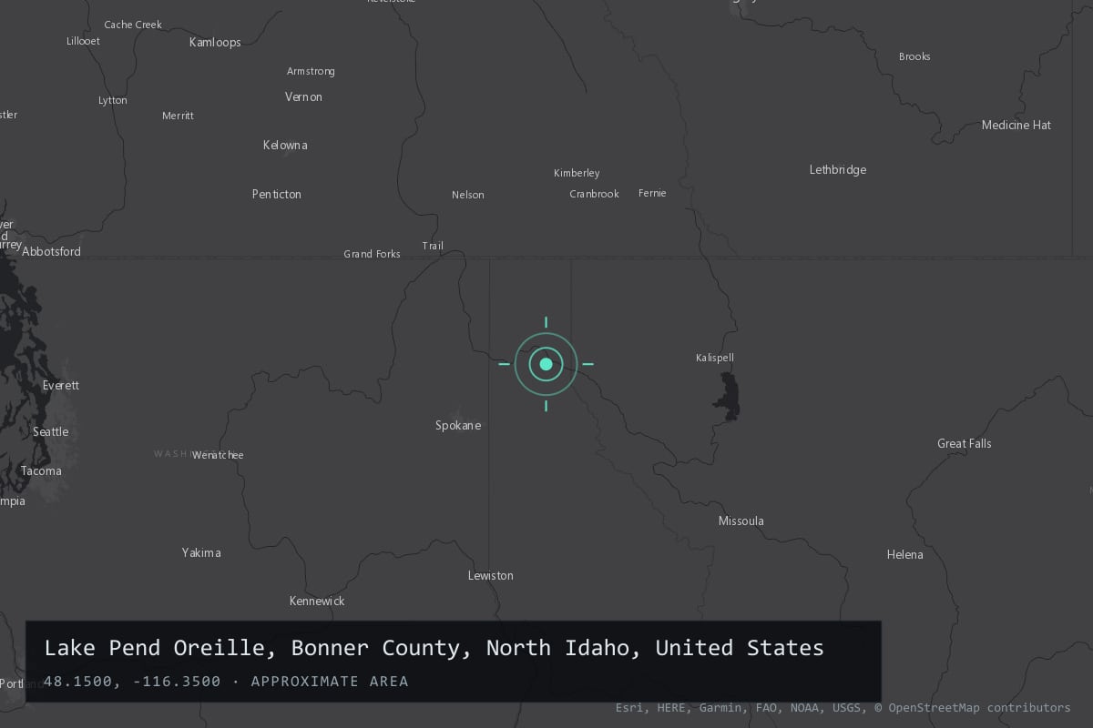 Where it happened: Lake Pend Oreille, Bonner County, North Idaho, United States