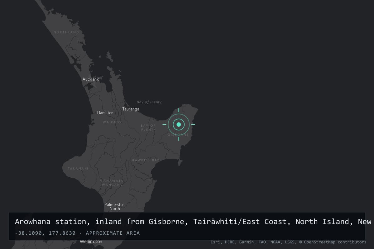 Where it happened: Arowhana station, inland from Gisborne, Tairāwhiti/East Coast, North Island, New Zealand