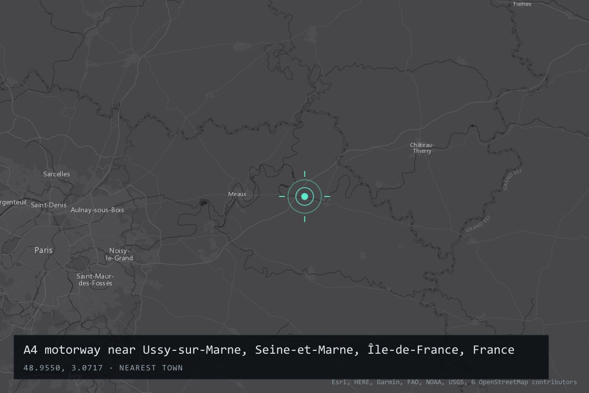 Where it happened: A4 motorway near Ussy-sur-Marne, Seine-et-Marne, Île-de-France, France
