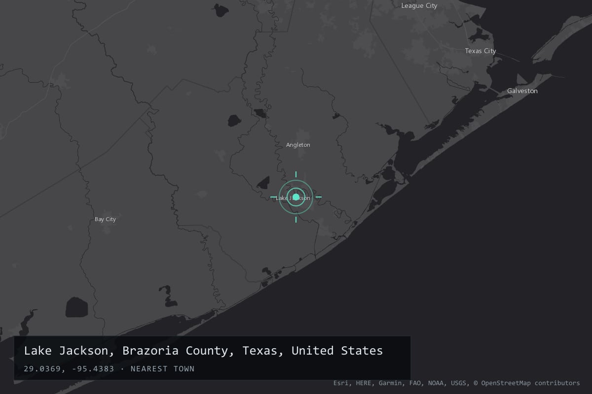 Where it happened: Lake Jackson, Brazoria County, Texas, United States