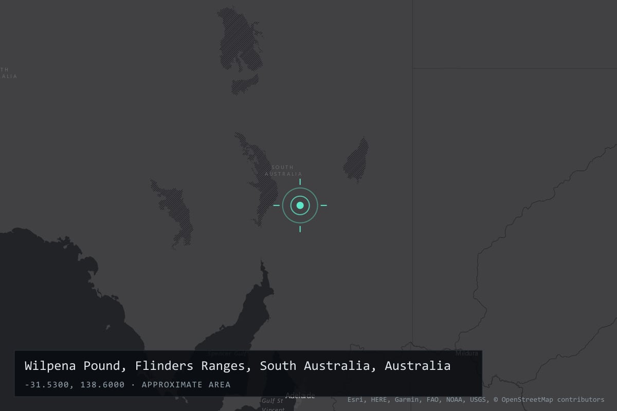 Where it happened: Wilpena Pound, Flinders Ranges, South Australia, Australia