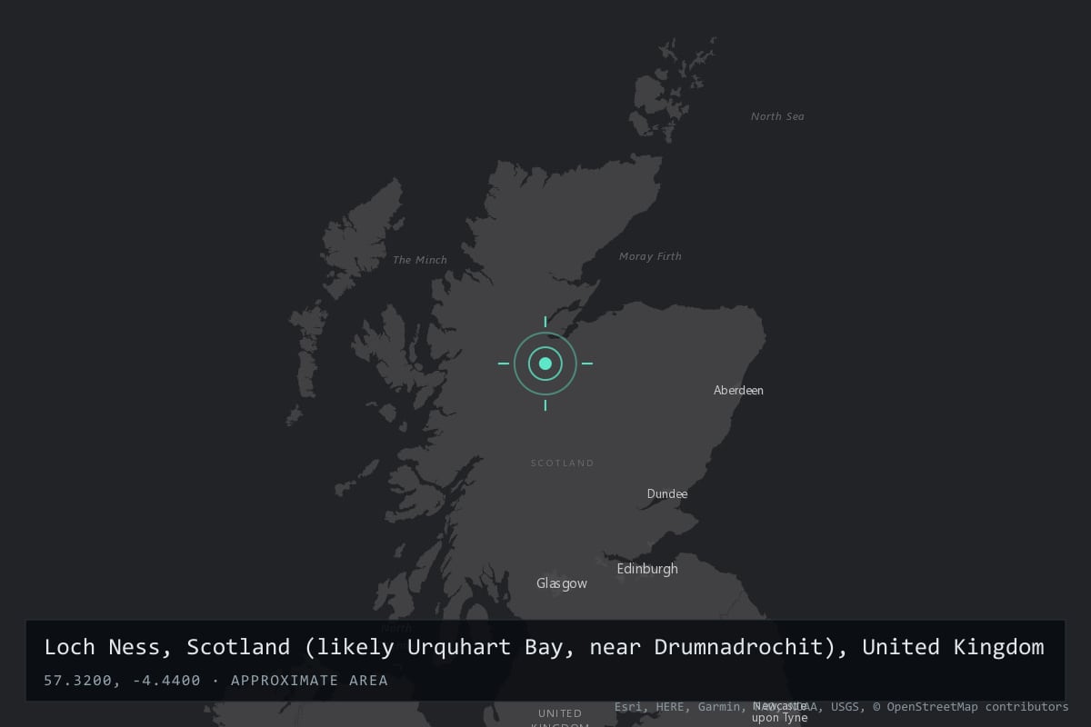 Where it happened: Loch Ness, Scotland (likely Urquhart Bay, near Drumnadrochit), United Kingdom