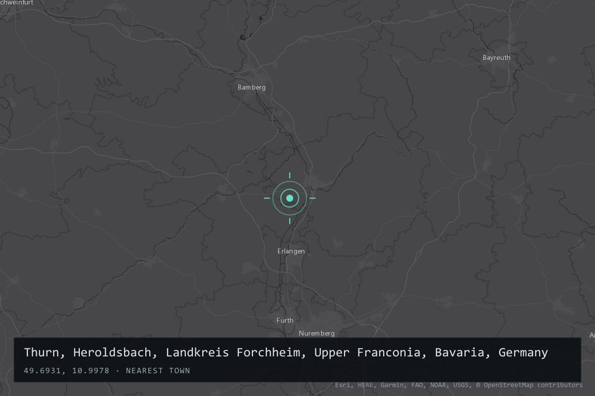 Where it happened: Thurn, Heroldsbach, Landkreis Forchheim, Upper Franconia, Bavaria, Germany