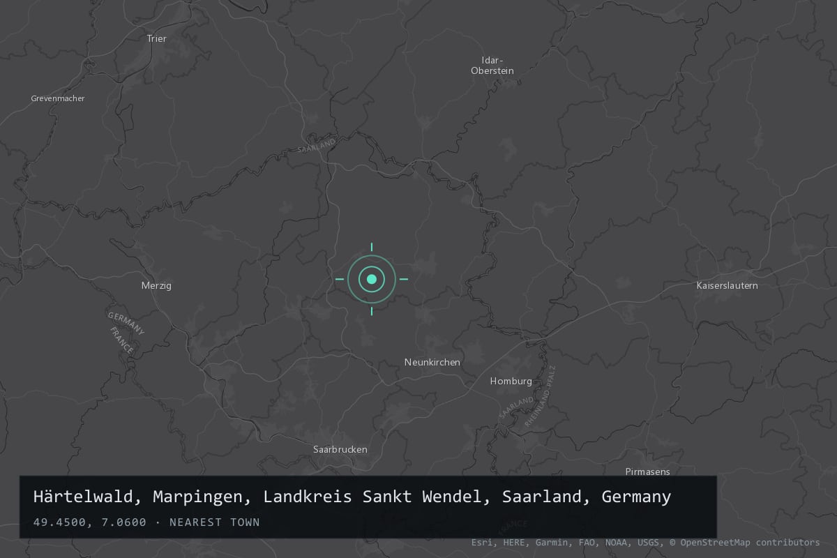 Where it happened: Härtelwald, Marpingen, Landkreis Sankt Wendel, Saarland, Germany