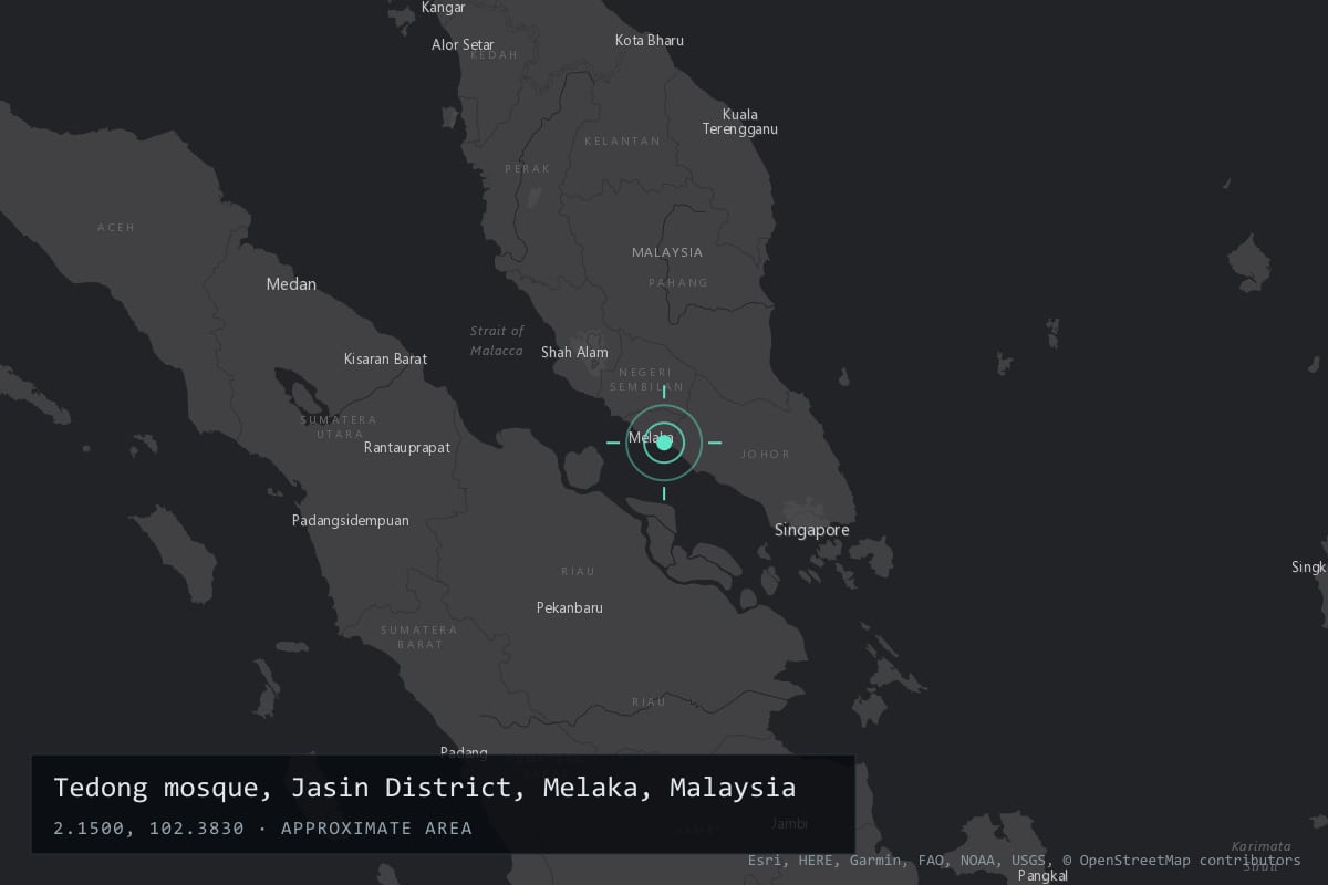 Where it happened: Tedong mosque, Jasin District, Melaka, Malaysia