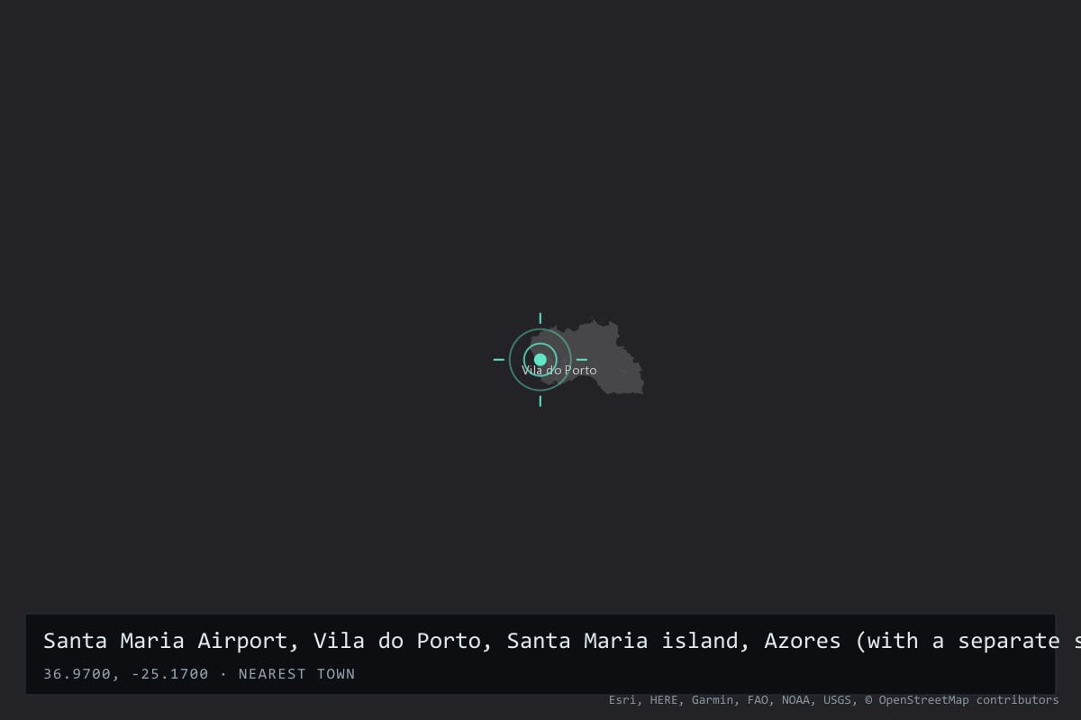 Where it happened: Santa Maria Airport, Vila do Porto, Santa Maria island, Azores (with a separate sighting at Matosinhos, near Porto), Portugal