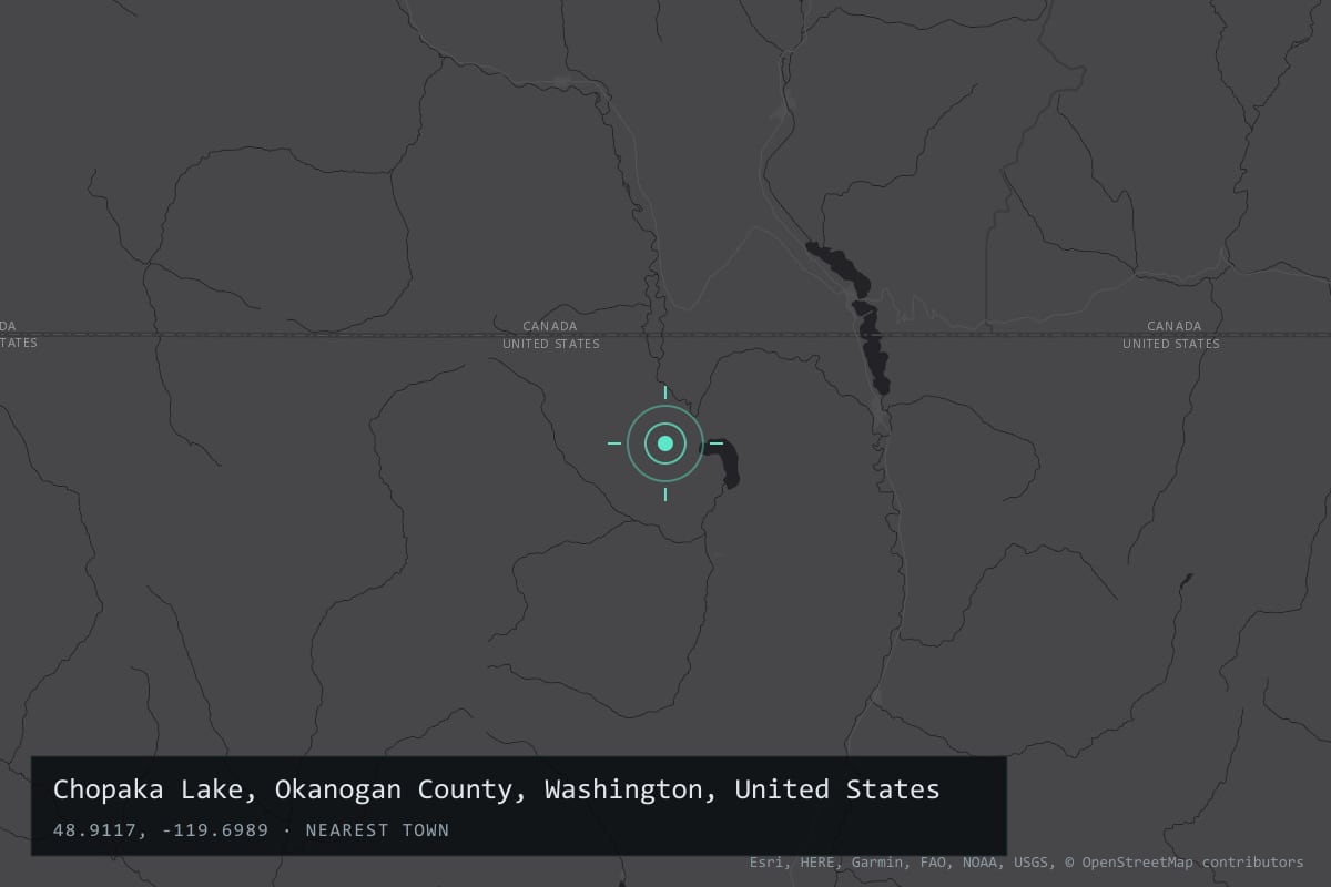 Where it happened: Chopaka Lake, Okanogan County, Washington, United States