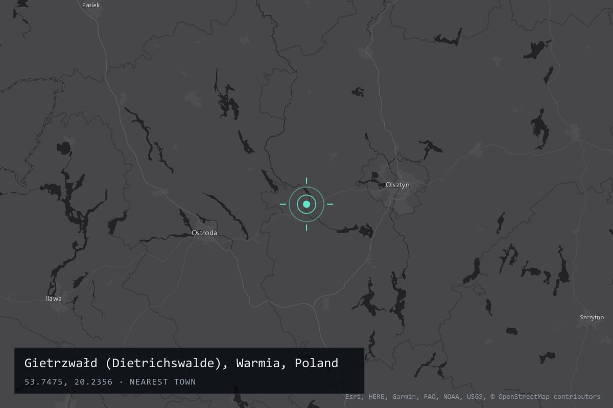Where it happened: Gietrzwałd (Dietrichswalde), Warmia, Poland