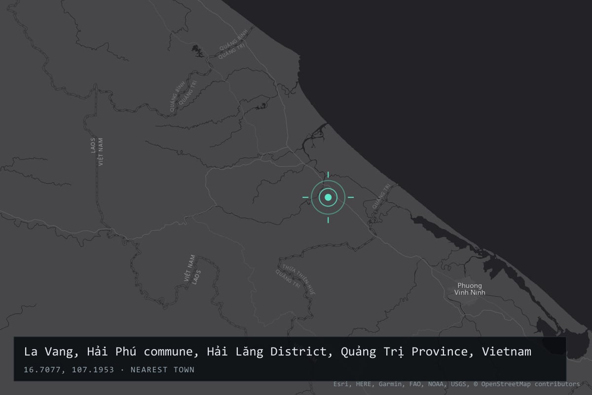 Where it happened: La Vang, Hải Phú commune, Hải Lăng District, Quảng Trị Province, Vietnam
