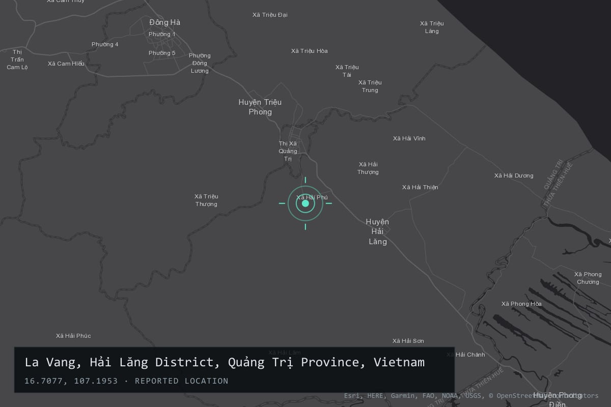 Where it happened: La Vang, Hải Lăng District, Quảng Trị Province, Vietnam