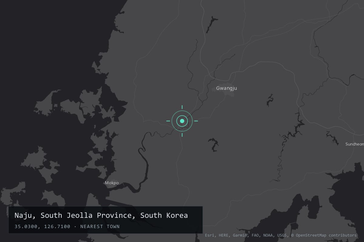 Where it happened: Naju, South Jeolla Province, South Korea