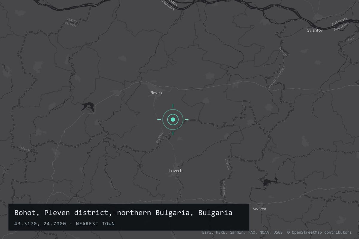 Where it happened: Bohot, Pleven district, northern Bulgaria