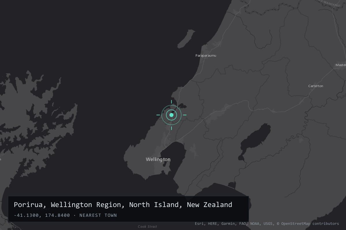 Where it happened: Porirua, Wellington Region, North Island, New Zealand