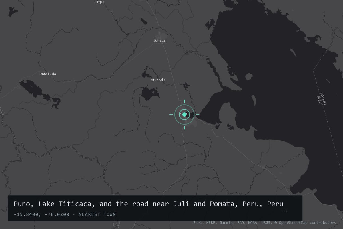 Where it happened: Puno, Lake Titicaca, and the road near Juli and Pomata, Peru