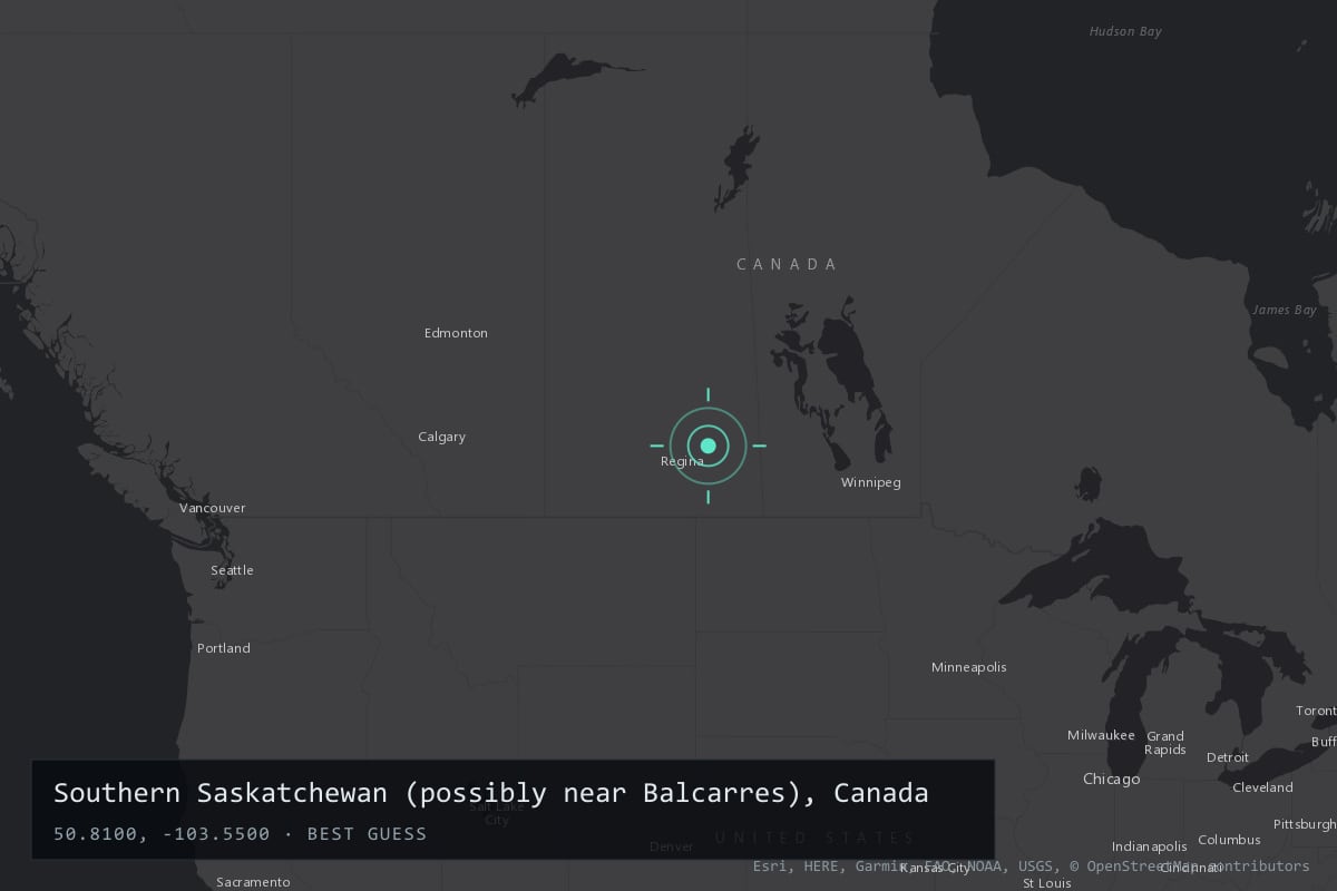 Where it happened: Southern Saskatchewan (possibly near Balcarres), Canada