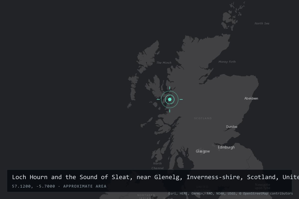 Where it happened: Loch Hourn and the Sound of Sleat, near Glenelg, Inverness-shire, Scotland, United Kingdom