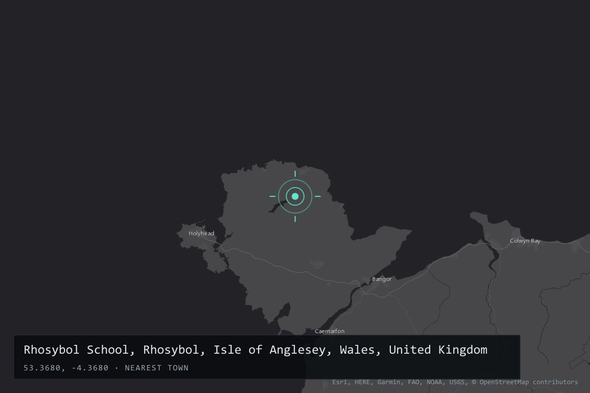Where it happened: Rhosybol School, Rhosybol, Isle of Anglesey, Wales, United Kingdom