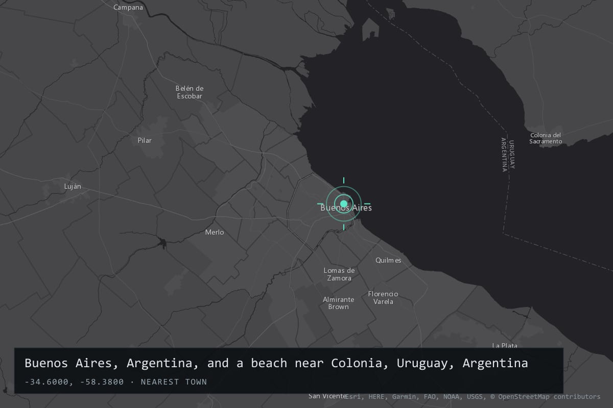Where it happened: Buenos Aires, Argentina, and a beach near Colonia, Uruguay, Argentina