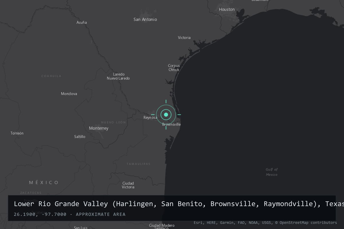 Where it happened: Lower Rio Grande Valley (Harlingen, San Benito, Brownsville, Raymondville), Texas, United States